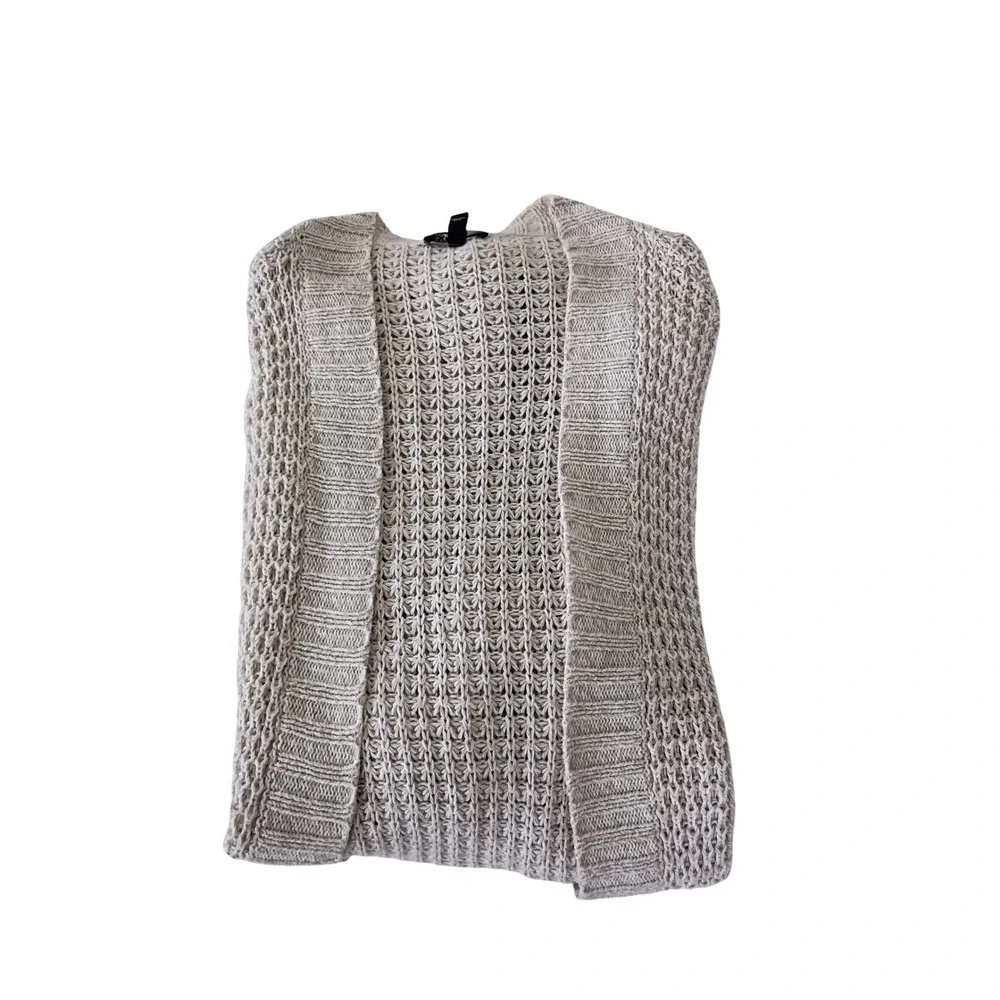 EXPRESS Beige COTTON BLEND Cardigan L Grandmacore Coastal‎ Grandmother Knit